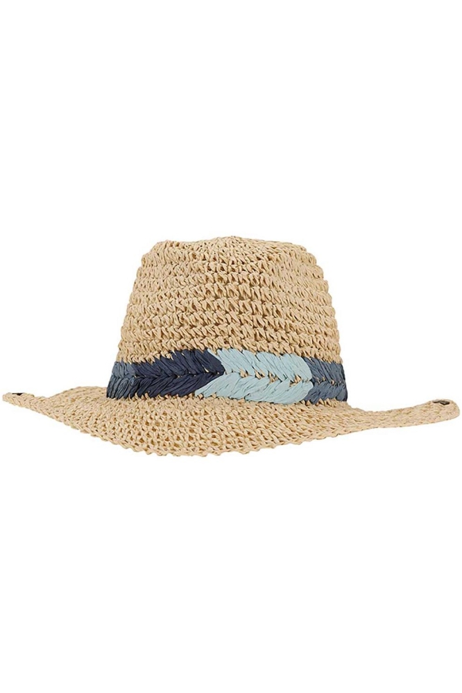 WOVEN HAT 000437 00082 MULTI DENIM